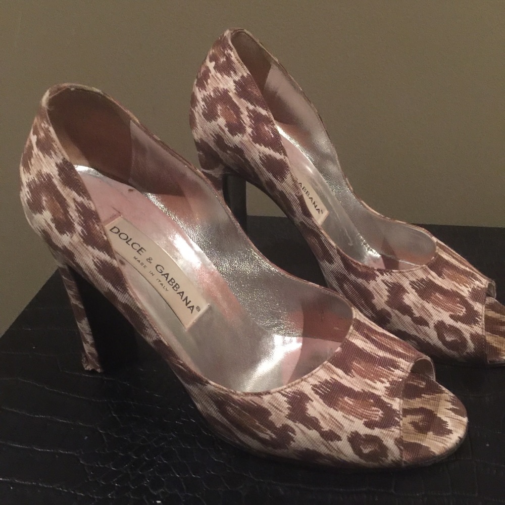 VINTAGE DOLCE & GABBANA animal print HEELS - Picture 7 of 8
